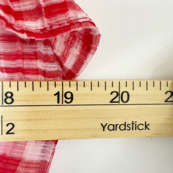 Marie Oliver Bay Mini Dress in Cherry Check Pattern Red & Pink Women's Medium - Picture 11 of 12